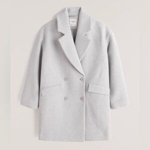 A&F Gray Double-Breasted Coat